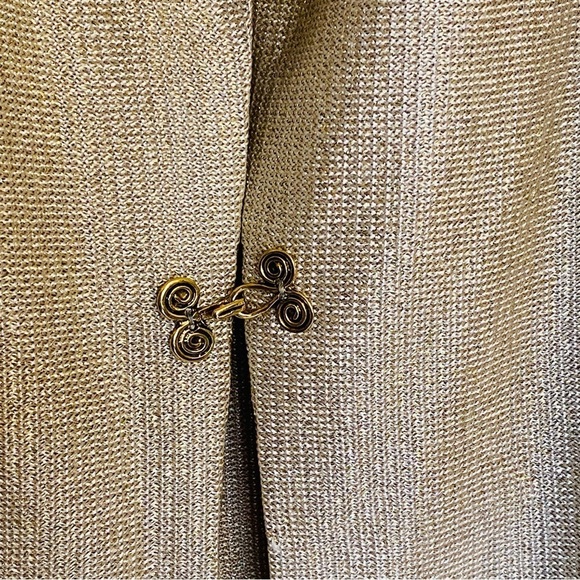 Vintage EN FRANCAIS by HUEY WALTZER Gold Dress & Blazer Size 24 Elegant Church - Picture 7 of 16